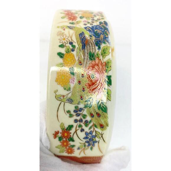 Satsuma Japanese Round 5” Bowl Dish Floral  Design Gold Vintage - Picture 9 of 15